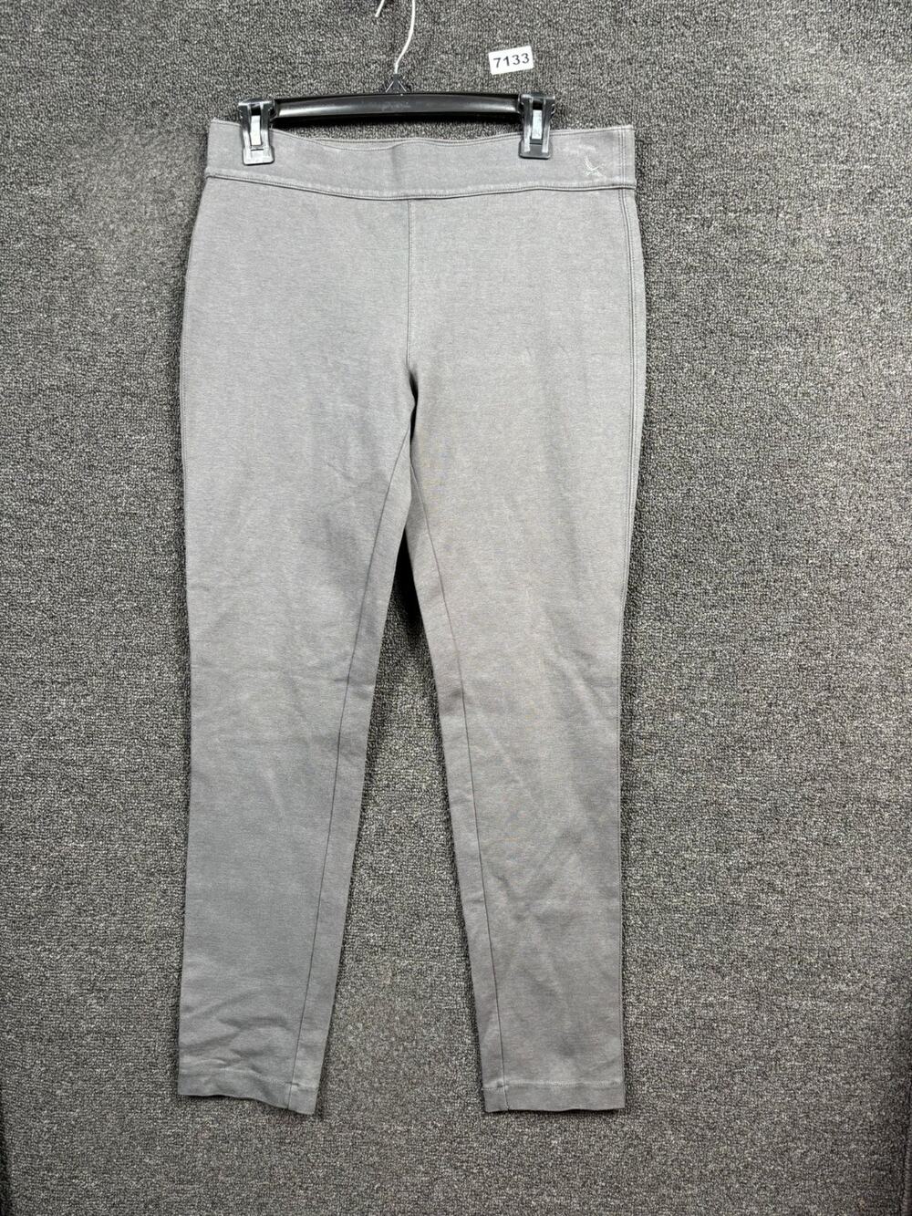 Eddie Bauer Activewear Leggings Womens Size 8 Gray Mid Rise Tapered Leg Stretch
